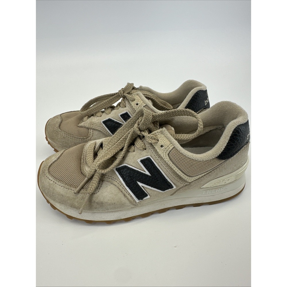 New Balance 574 Classics Sneakers Sz W6/M4.5Incense/Black Unisex Used No Box